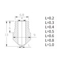 MK10 mosadzna tryska priem.0,4mm