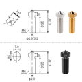 Volcano mosadzna tryska priem.0,2mm 1,75mm