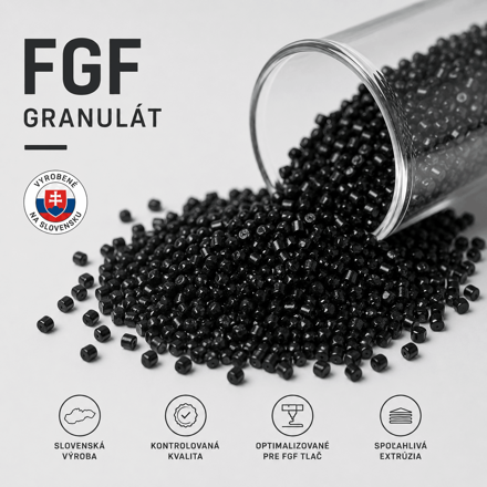 FGF granulát PLA Black