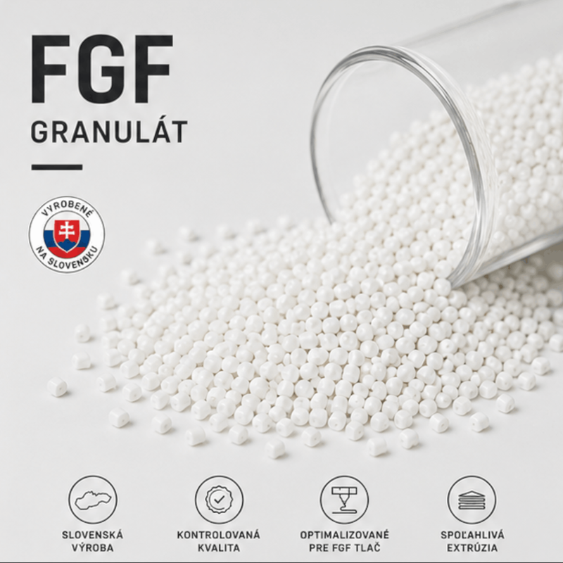 FGF granulát PLA White