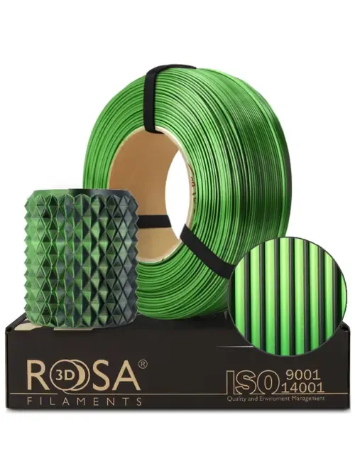 Rosa3D Refill PLA Magic Silk Mystic Green 1,75mm 1kg Rosa3D Refill PLA Magic Silk Mystic Green 1,75mm 1kg